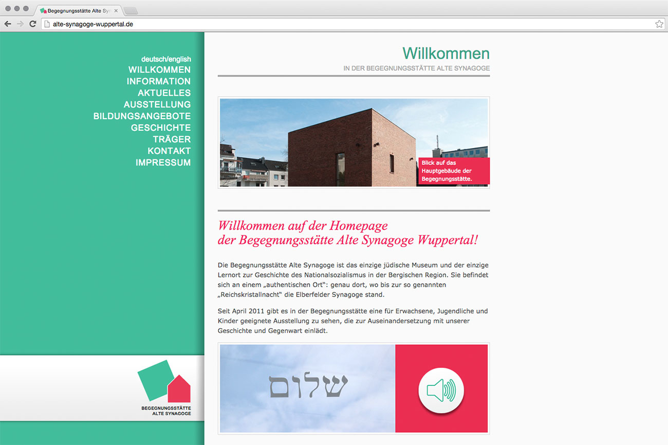 Webseite Alte Synagoge Wuppertal